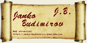 Janko Budimirov vizit kartica